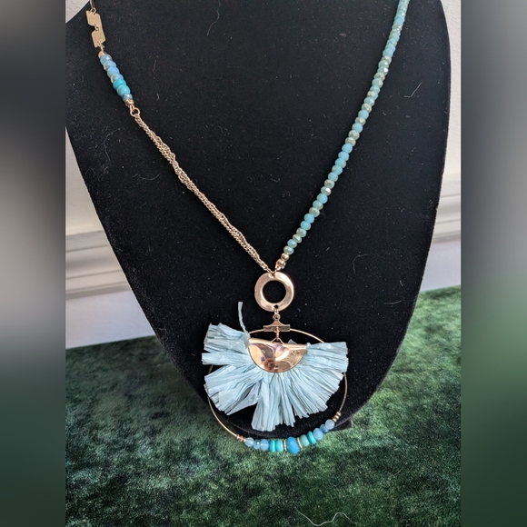 Boho Tassel Fringe Necklace and Earring Set - Picture 4 of 6